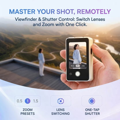 Mini Visual Bluetooth Camera Remote Control with Built-in LCD Screen