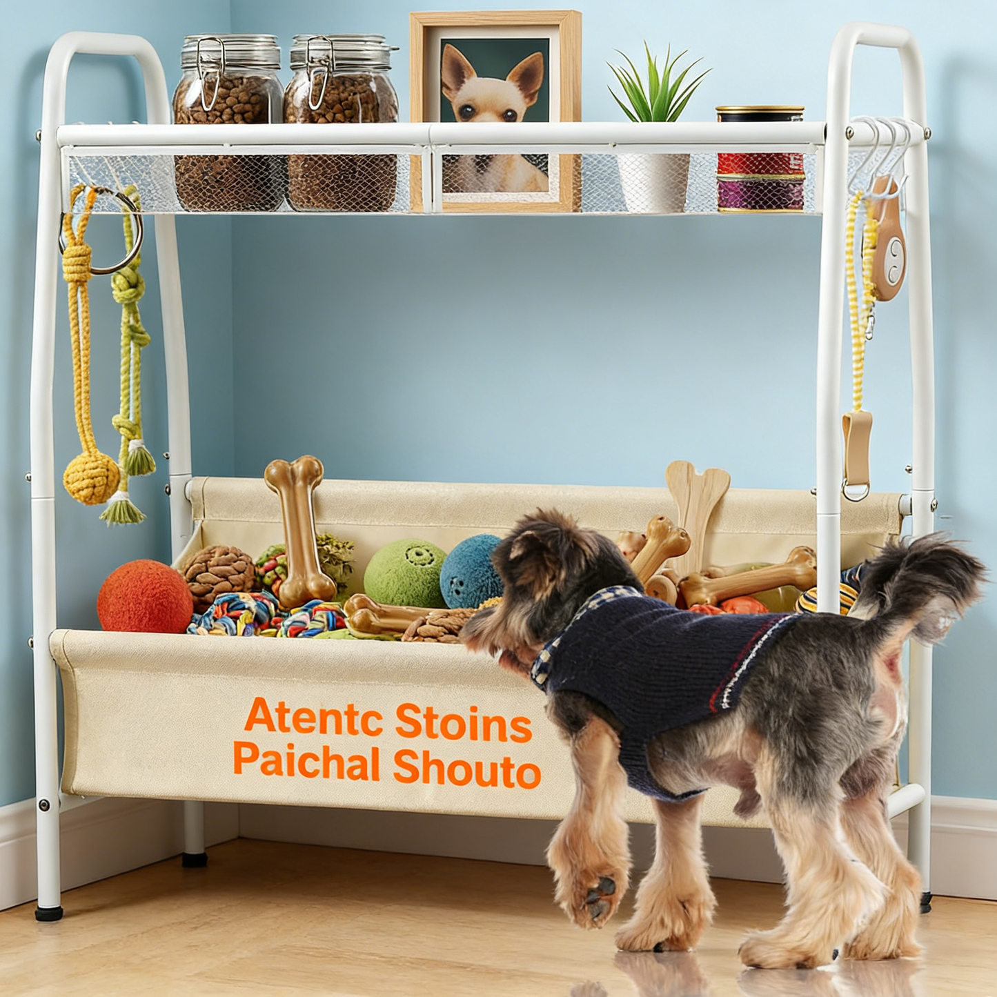 3-in-1 Multifunctional Dog Toy Storage Basket Organizer
