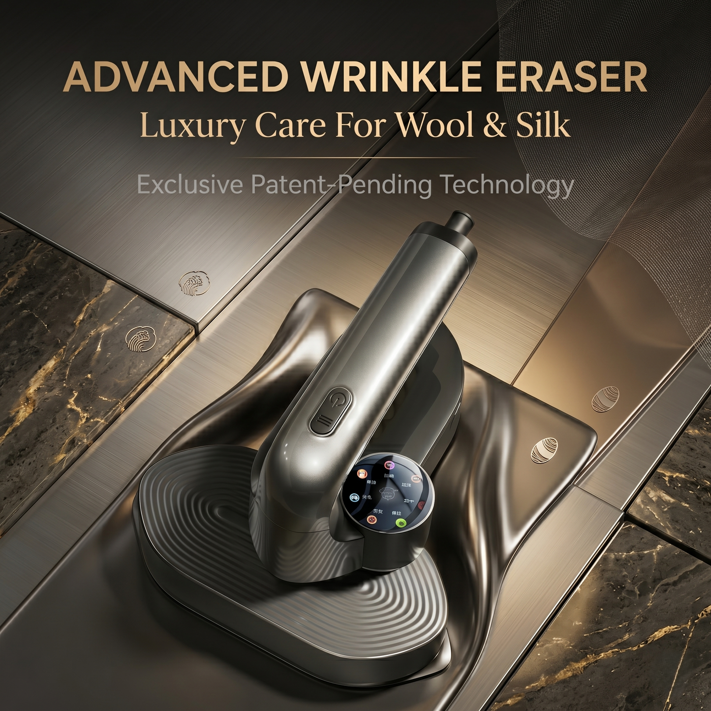 AI-Powered Portable Steam Iron with T-Shaped Ceramic Soleplate for Luxury Fabrics