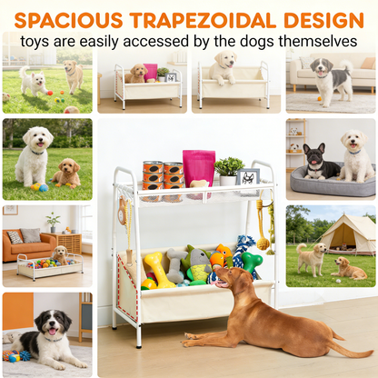 3-in-1 Multifunctional Dog Toy Storage Basket Organizer